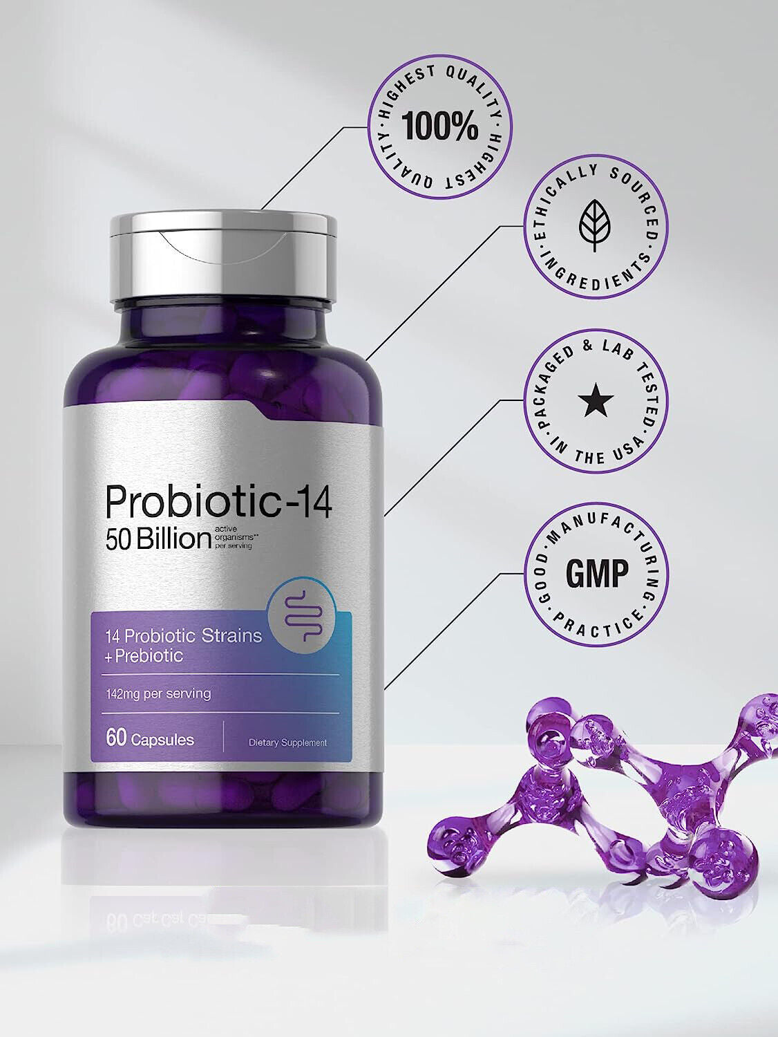 Probiotic capsule Probiotic capsule Probiotics to help digestion 60 capsules
