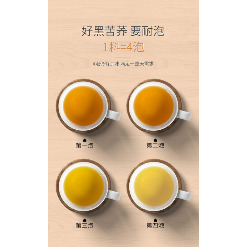 HelloYoung Black Tartary Buckwheat Tea Grain Tea Herbal Tea 500g/Can Premium Roasted