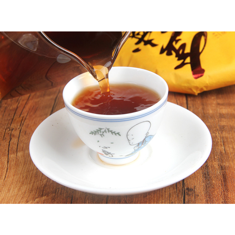 Yiwu Seven Seed Cake Tea 357g/12.59oz Puer Tea Ripe Tea Golden Hao Ripe Tea Cake