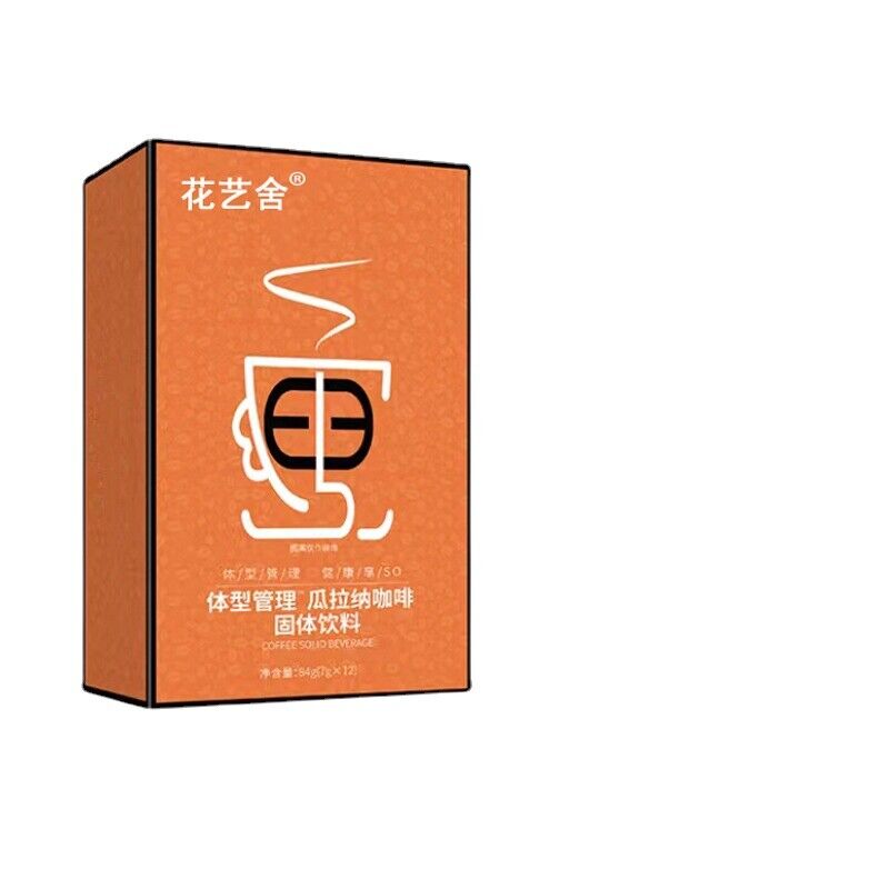 HelloYoung Floral Art House Body Type Management Guarana Coffee Solid Drink 84g