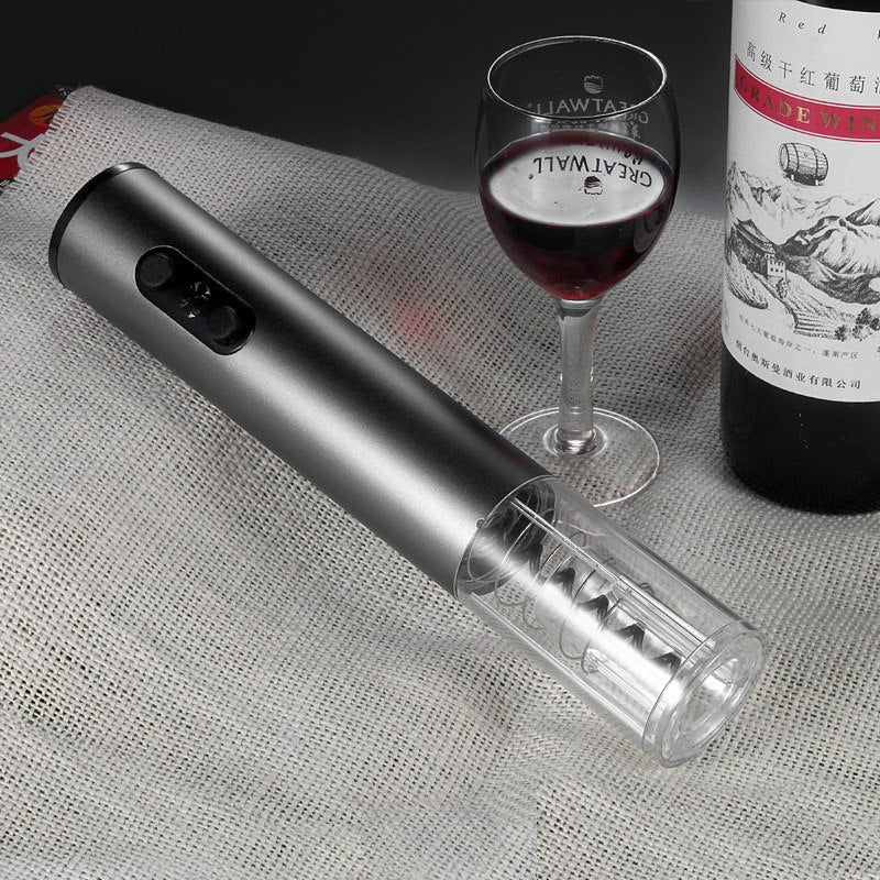 4pcs Aluminum Alloy Red Wine Opener Electric Wine Bottle Opener Vacuum Stopper Pourer Gift Set For Christmas Bar Accessories