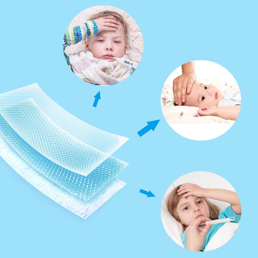 7Pcs/box Baby Fever Patch Cooling Gel Sheet for Headache Pain Relief Bring Fever Down Patch Free Shipping K037