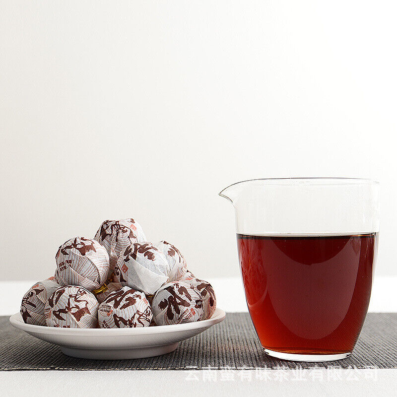 Yunnan Pu'er Tea Icelandic Ripe Dragon Pearl 8g Ripe Tea Thin Slices 500g