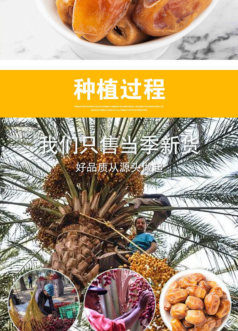 Dates Black Dates Yellow Dates Bulk Dried Honey Dates Date Palm 500g