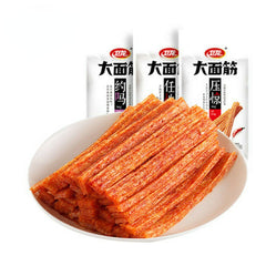 Chinese Food  Latiao Snack Hotstrip Hot Gluten Latiao 106g*3大面筋 辣条零食