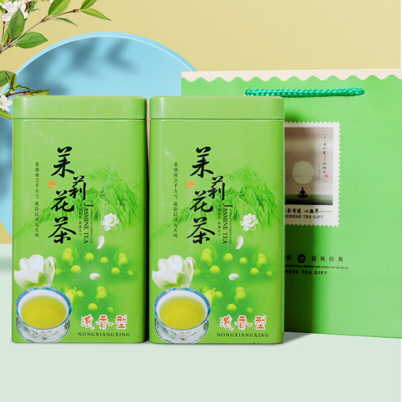 HelloYoung New Tea Jasmine Tea Strong Fragrant Cans Loose Green Tea Leaves Herbal Tea