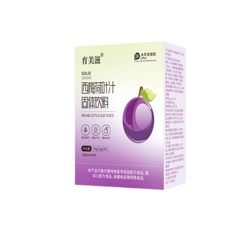 Prune and Lotus Leaf Juice Drink Dietary Fibre Meal Replacement Powder