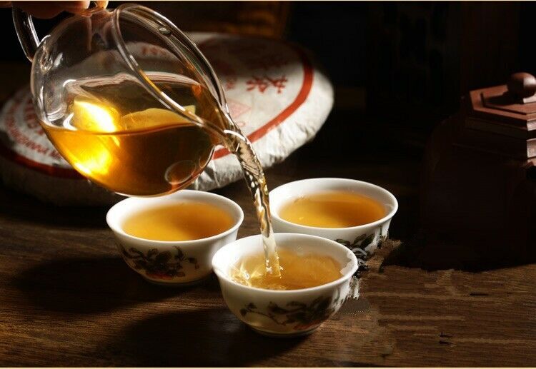 HelloYoung Cha Tea Old Green Pu Er Tea Health Care Tea Puer Naturally Organic Pu-erh 357g