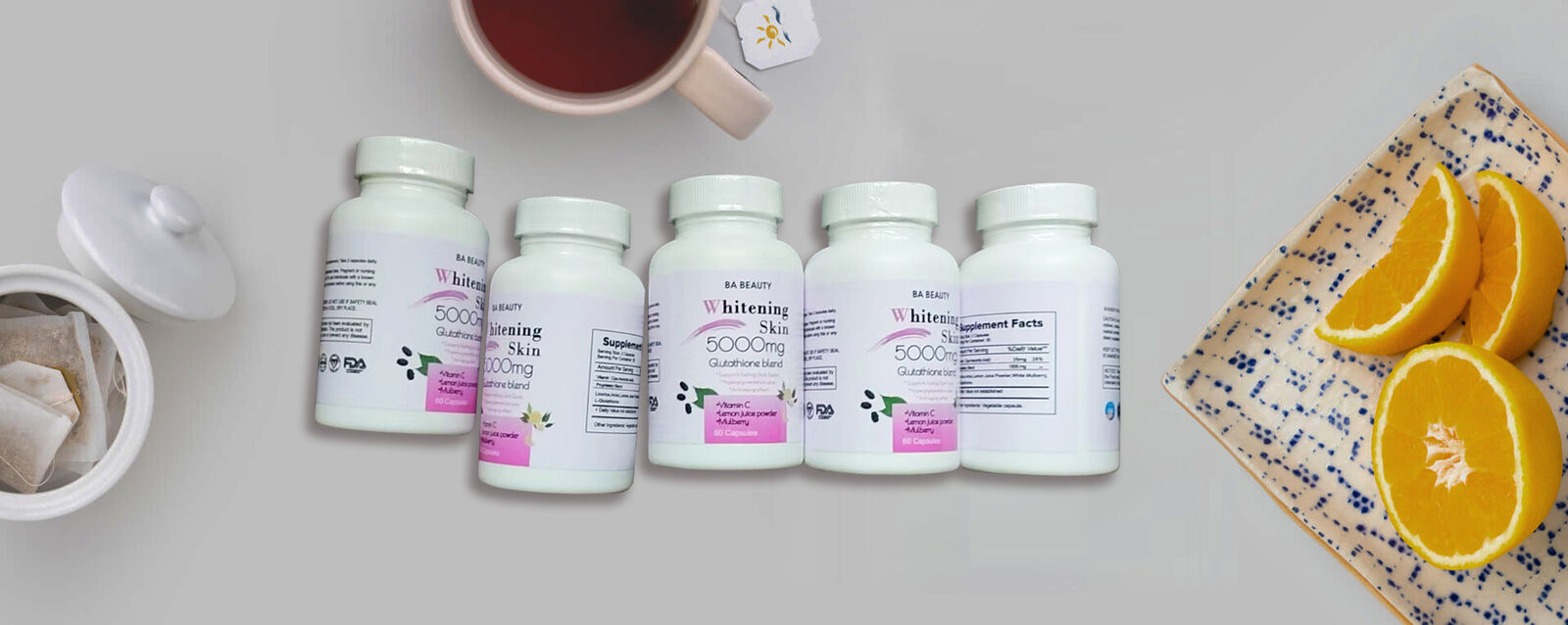 Whitening Skin 5000mg capsule|L-GLUTATHIONE PILLS-60/120caps