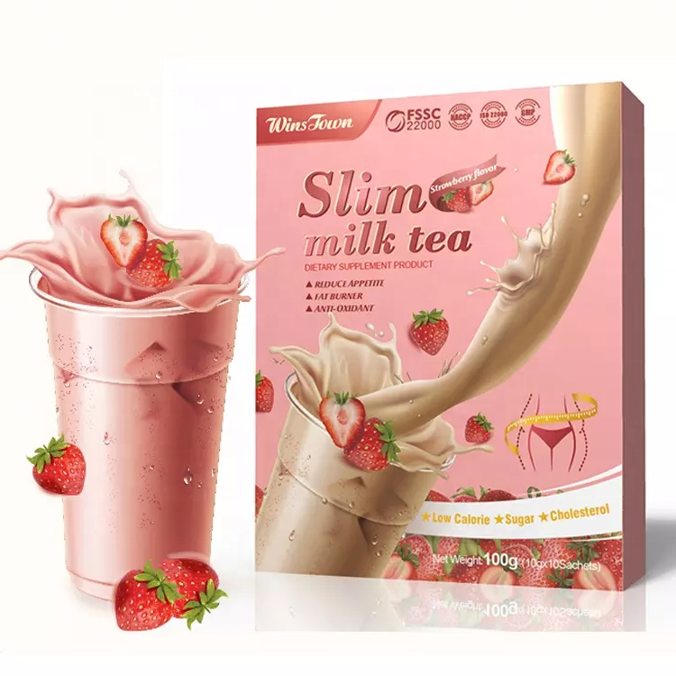 Slim Milk Tea Taro Flavor Powder Sliming Weight Loss Fat Burner Tea 100g/3.52oz