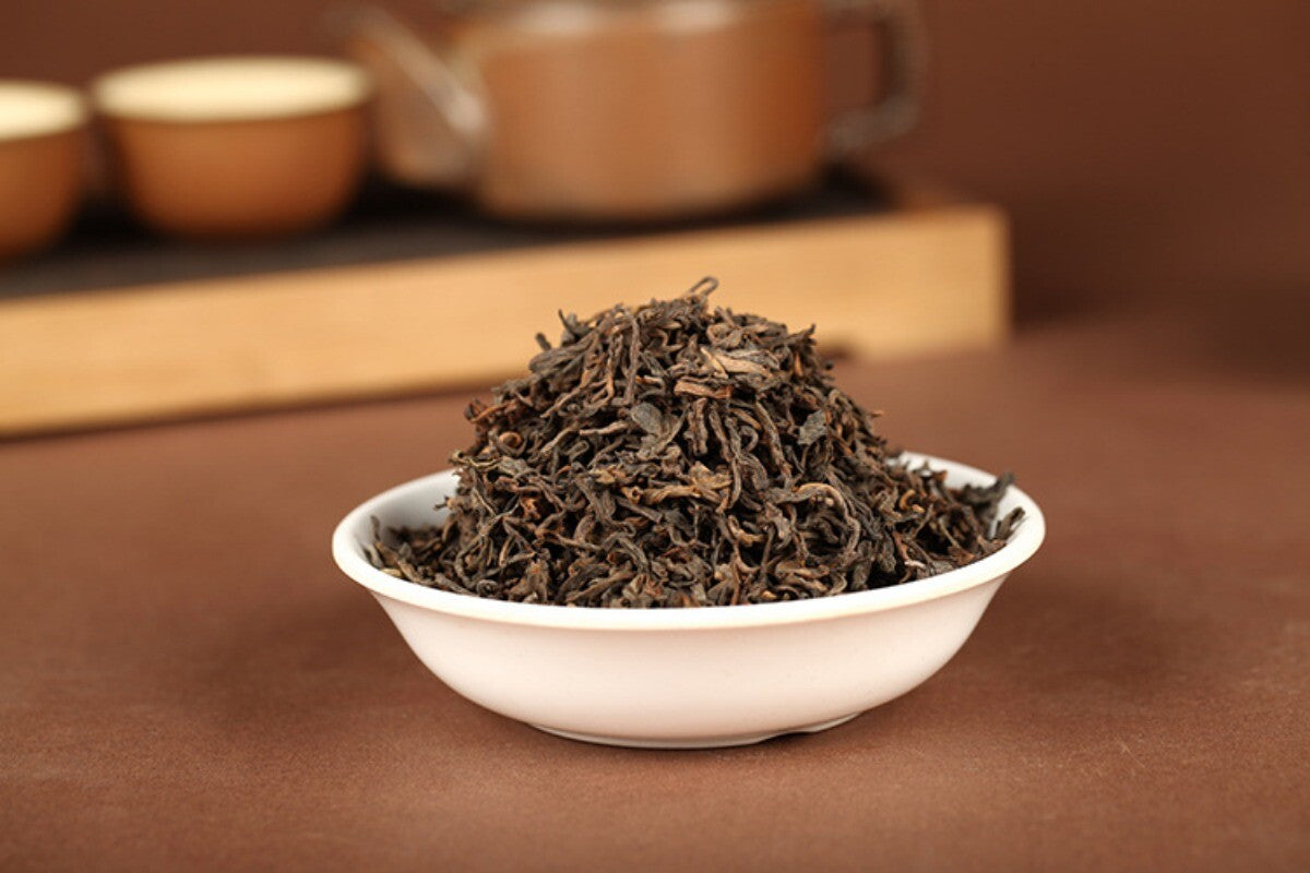 500g Yunnan Puerh Tea 2018 Menghai Ancient Tree Golden Bud Loose Tea Cooked Tea