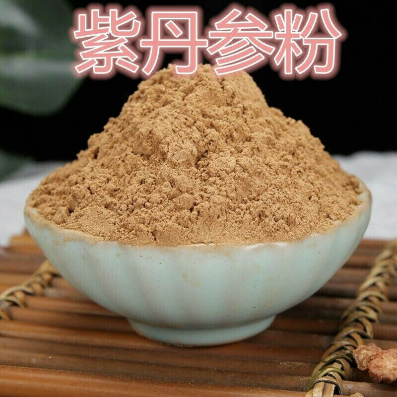 HelloYoung Organic Wild Danshen Powder Dan Shen Herbal Medicine Chinese Salvia Miltiorrhiza