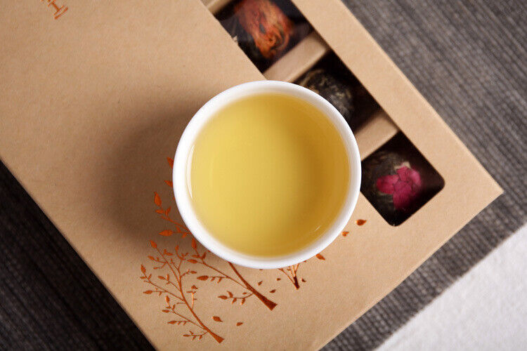HelloYoung Yunnan Pu'er tea rose jasmine tea dragon pearl peony flower ball 6 flavors 18pcs
