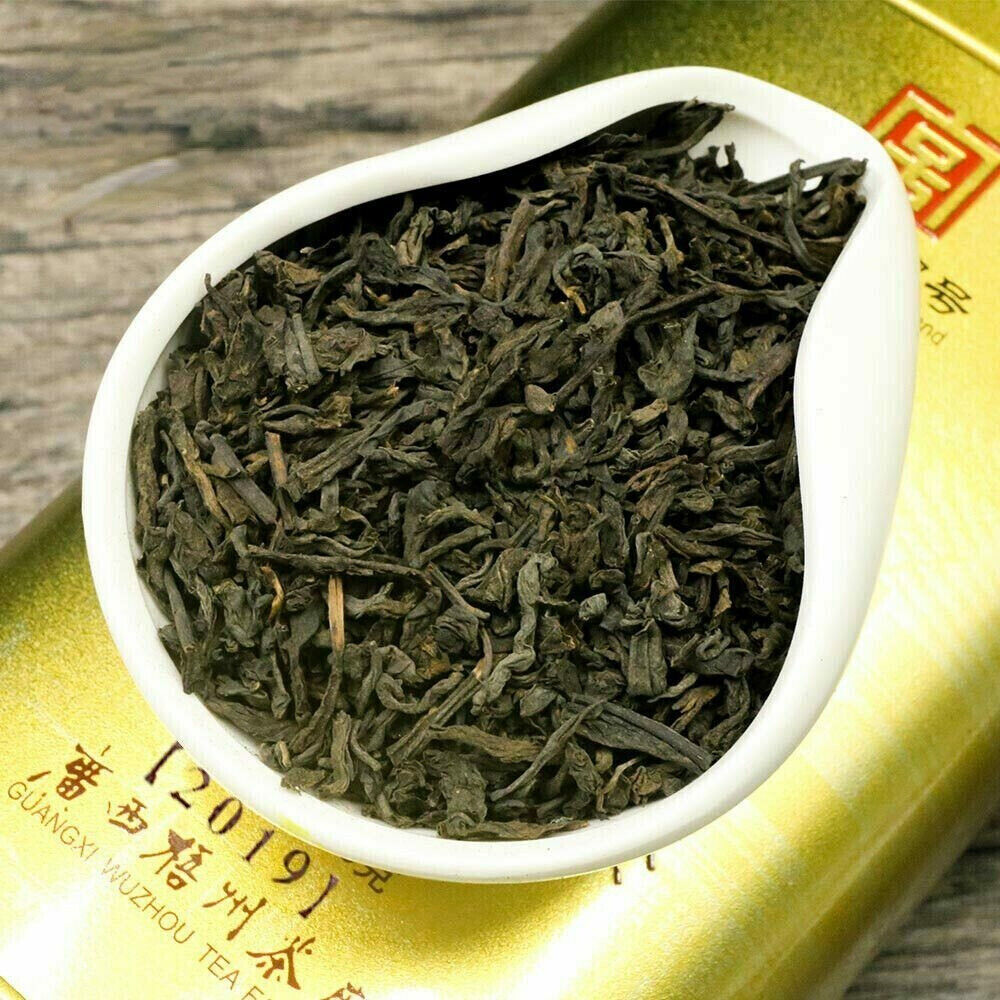 HelloYoung Hei Cha Golden Jar Three Cranes Loose Dark Tea Guangxi Liupao Box Tea 200g