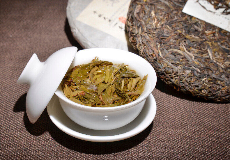 Puerh Tea Raw Tea Cake Smooth Bamboo Liang Zi Raw Tea Cake Pu'er Cake Tea 357g