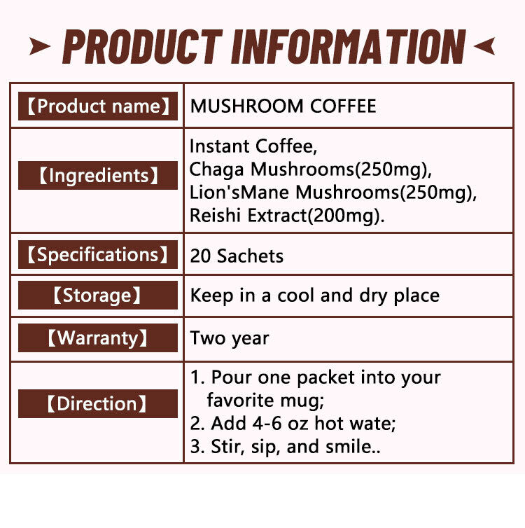 Slimming Products Weight Loss Coffee Mushroom Coffee Beverages Powder