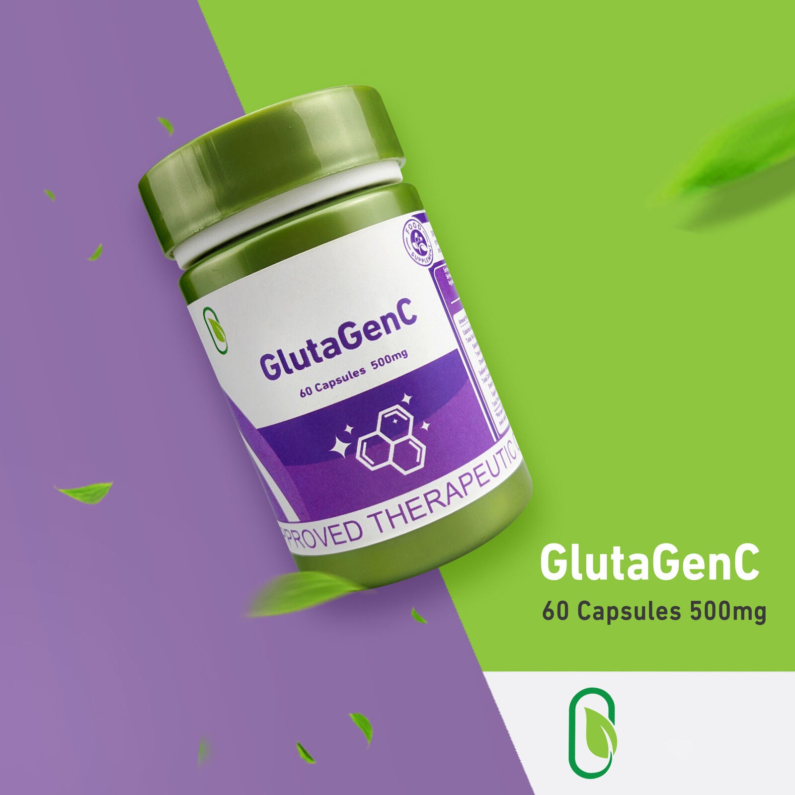 Gluta Genc Glutathion L-Glutathion-Kapseln Anti-Aging Hautaufhellung 60