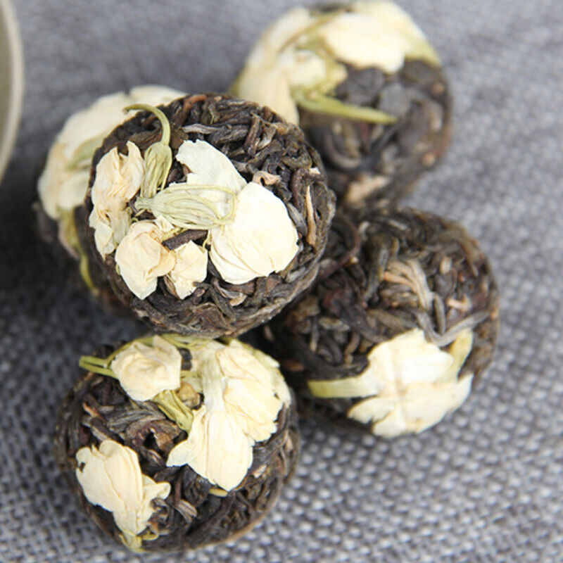 HelloYoung Pu'er Dragon Ball Raw Tea Ancient Tree Flower Pu-erh 500g Chinese Tuocha Jasmine