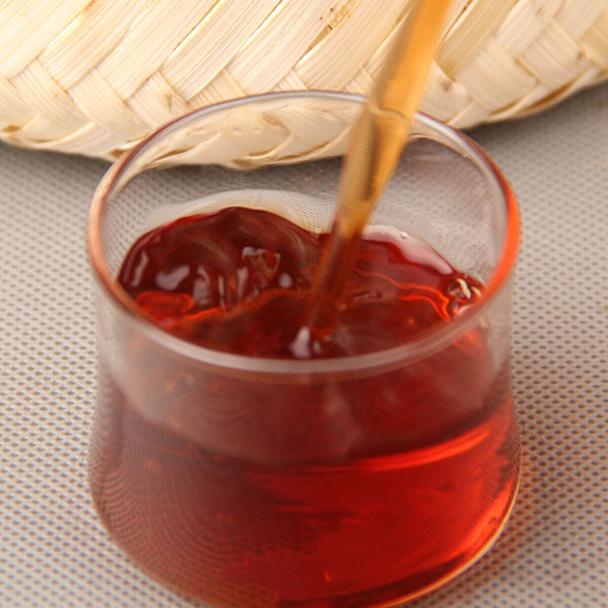 HelloYoung Ancient Tree Bamboo Basket Packing Spring Puer Tea Ripe Puerh Tea Loose Tea 800g