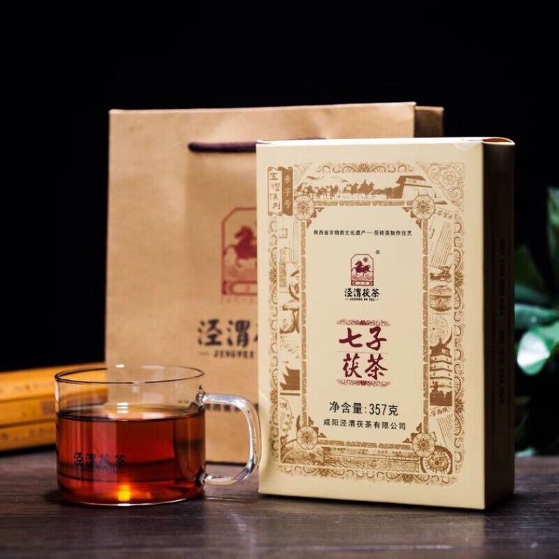 HelloYoung Golden Flower Tea Jingwei Fu Cha Reduce Three Highs Shanxi Qizi Fu Cha Tea 357g