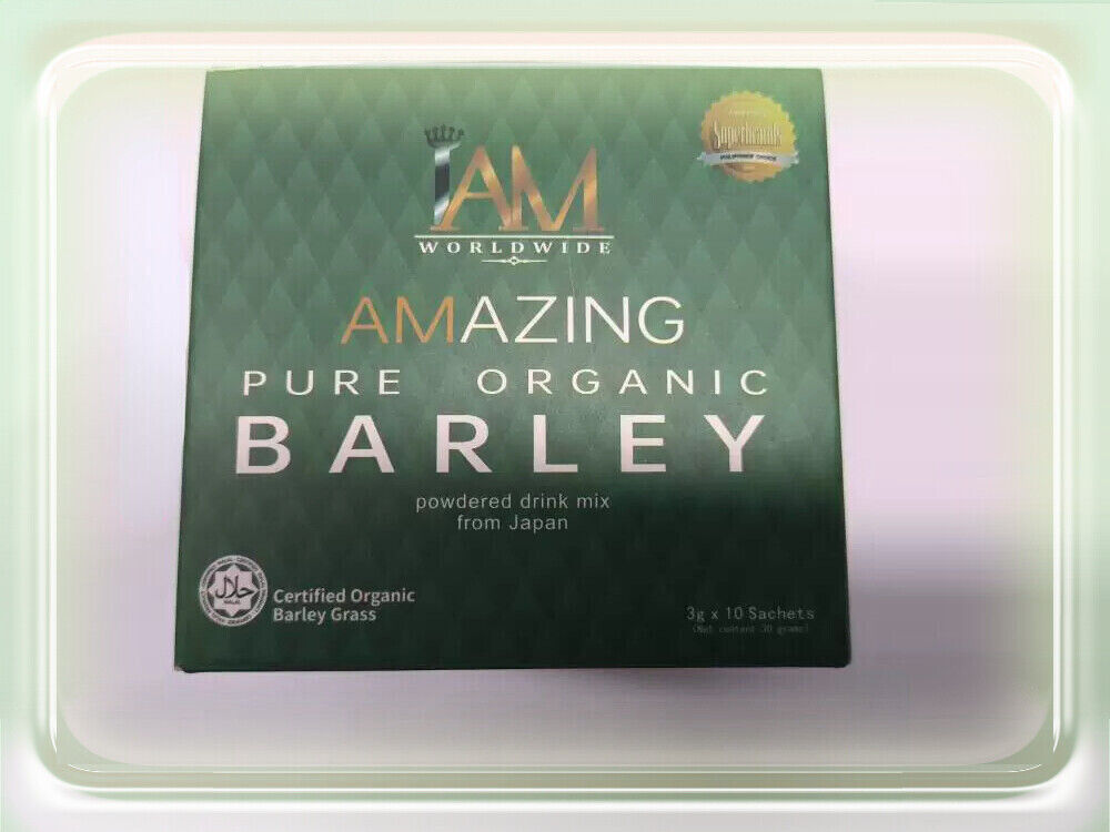 IAM Amazing Pure Organic Barley Power Drink Mix 6 Boxes Or 60 Sachet