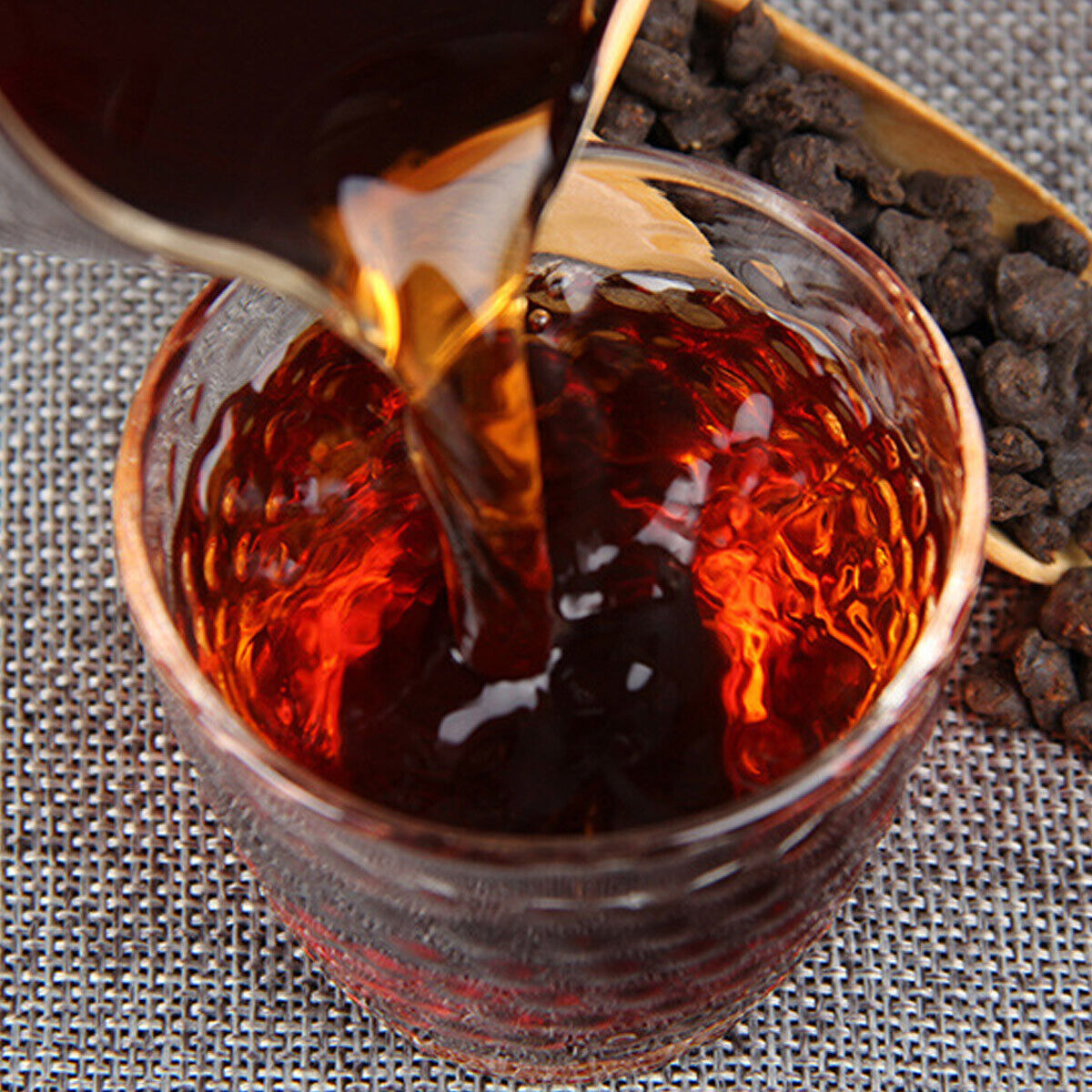 HelloYoung Handmade Bamboo Basket Yunnan Ripe Pu-erh Tea Packing GiftCooked Puerh Tea 500g