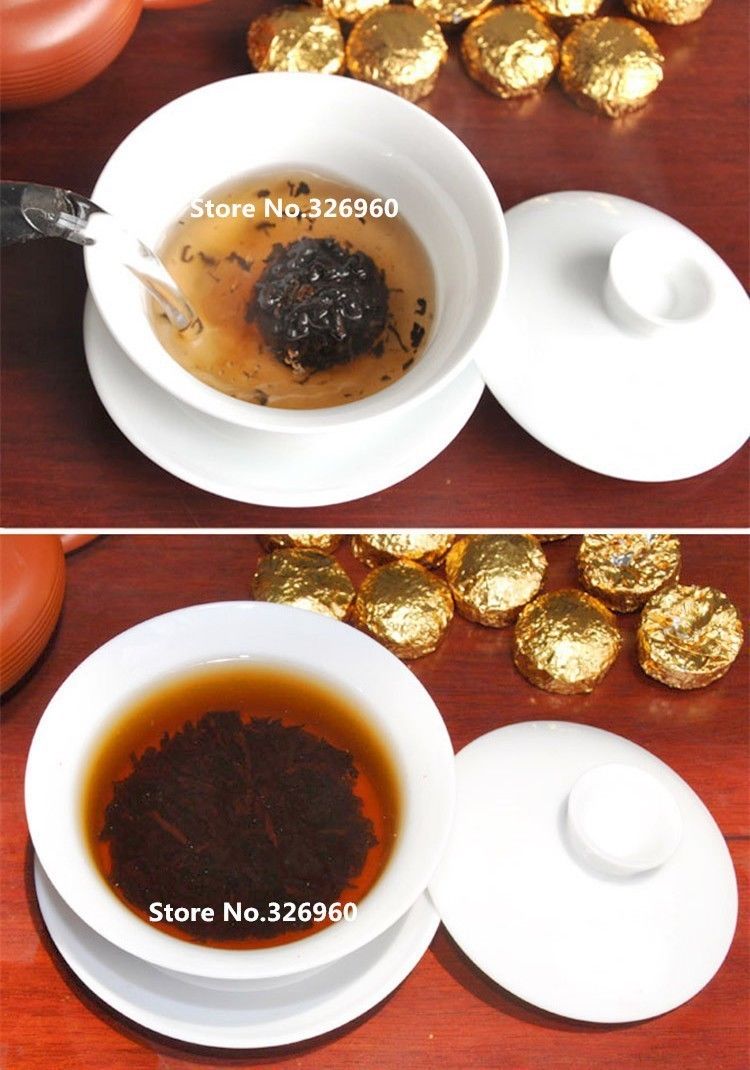 HelloYoungHot Sale 185g Black Tea 15 Pcs Gift Packing Cooked Pu Er Tea Pu-erh Tea Tin Box