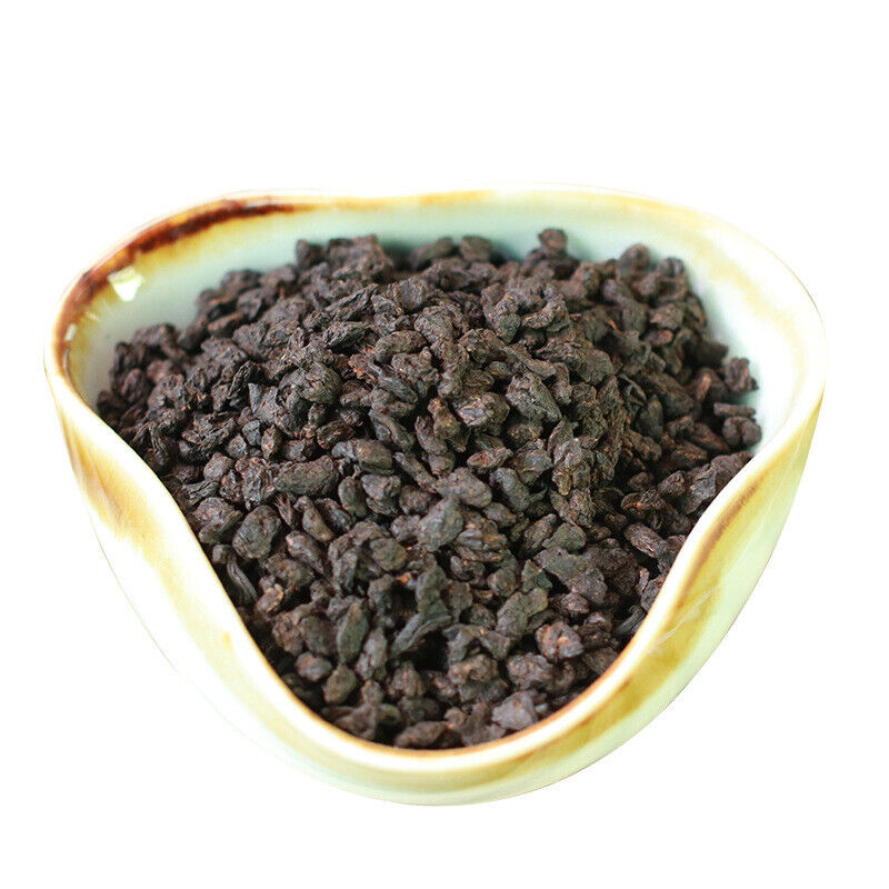HelloYoung 500g Yunnan Pu-erh Ripe Tea Glutinous Rice Fragrance Bulk Tea Fossil