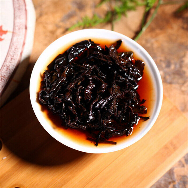 HelloYoung Gold Award Yunnan MengHai Arbor Tree Pu'er Pu-erh Tea Ripe Cake Black Tea 357g