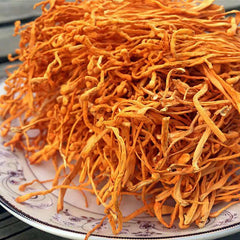 HelloYoung Chinese Cordyceps Flower Chong Cao Hua Anti-aging Lowering Blood Pressure 100g