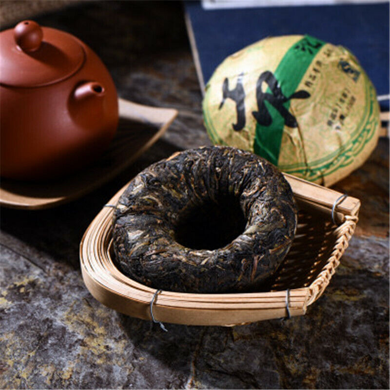HelloYoung Cha Puerh Tea Cakes Old Pu-erh Tea Tree Puer Tea Yunnan Shen Pu'er Tea Cake 100g