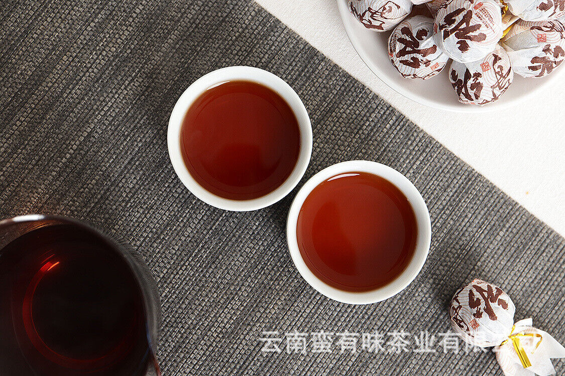 Yunnan Pu'er Tea Icelandic Ripe Dragon Pearl 8g Ripe Tea Thin Slices 500g