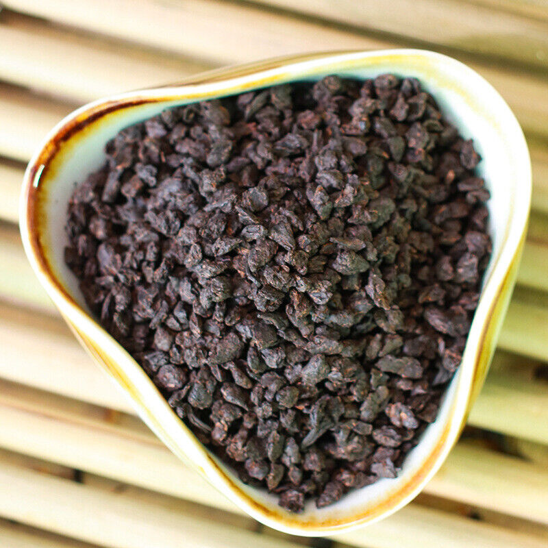 HelloYoung 500g Yunnan Pu-erh Ripe Tea Glutinous Rice Fragrance Bulk Tea Fossil