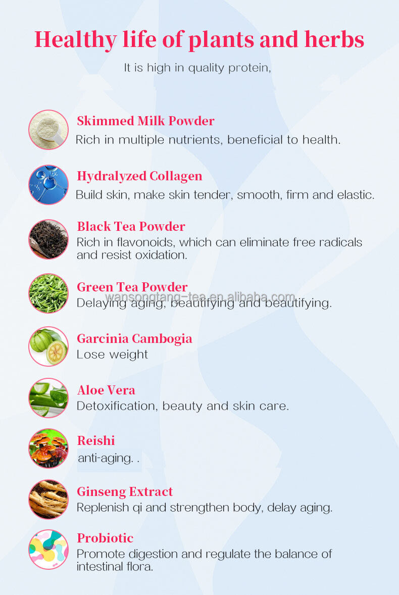 Private Label Collagen Milk Tea Glow Beauty Women Skin Whitening Tea 10g*10bags