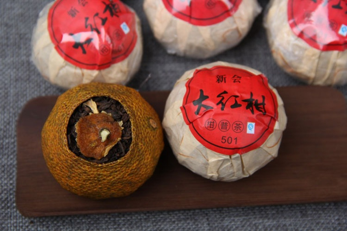 HelloYoung Tangerine Pu'er Tea Menghai Black Tea Natural Big Red Mandarin Pu-Erh Tea 500g