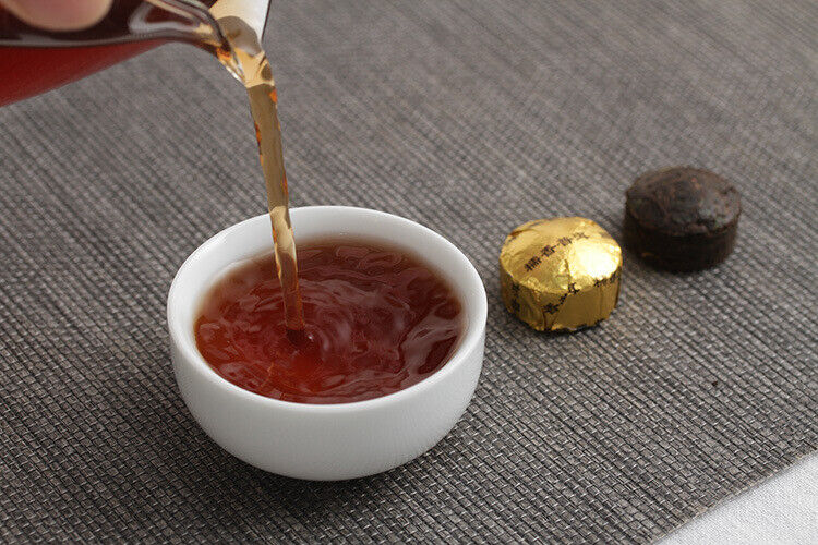 HelloYoung 500g Pu-erh Tea Aged Pu-erh Ripe Tea Glutinous Aroma Small Golden Tuo (RX)