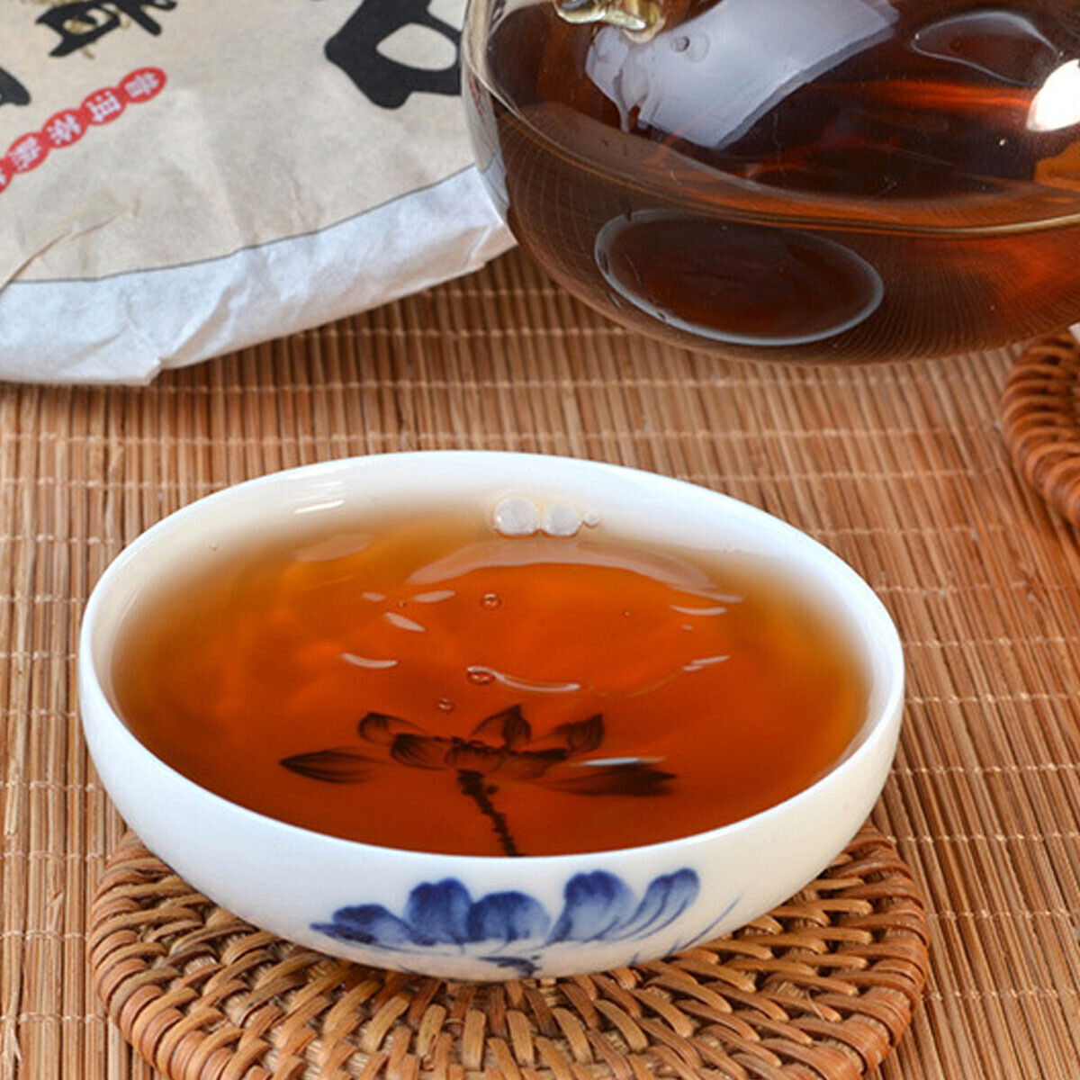 HelloYoung Chinese Yunnan Ripe Pu-erh Healthy Care Premium Puer Cooked Tea Cake 357g