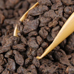 HelloYoung Ripe Pu-erh Tea  Packing GiftCooked Puerh Tea Handmade Bamboo Basket Yunnan 500g