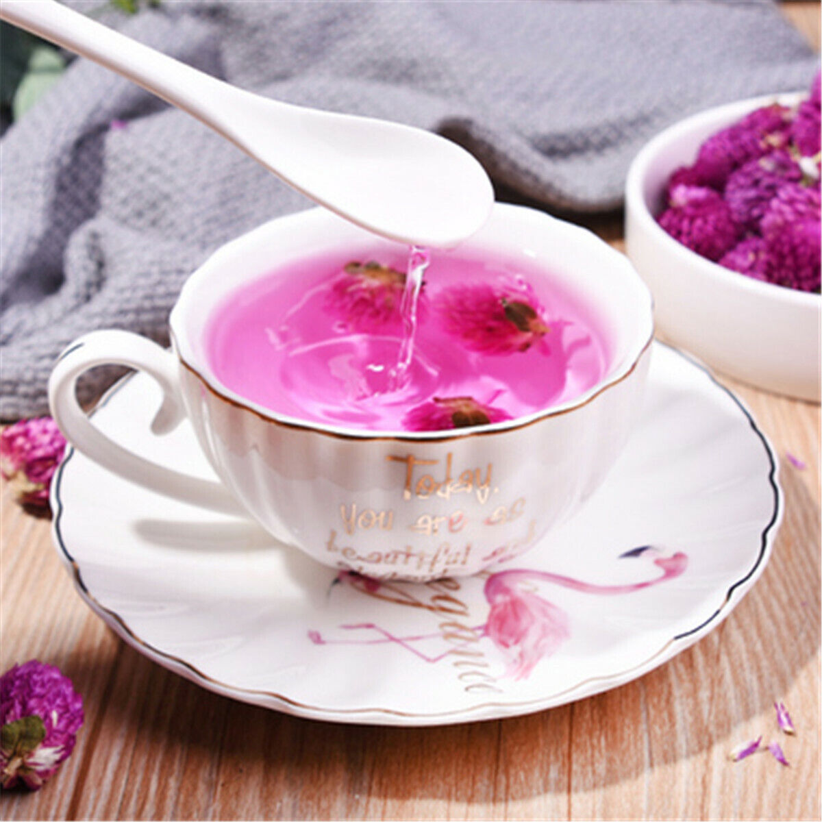 HelloYoung Flos Gomphrena Globosa Flower Tea Traditional Preserved Flower Tea
