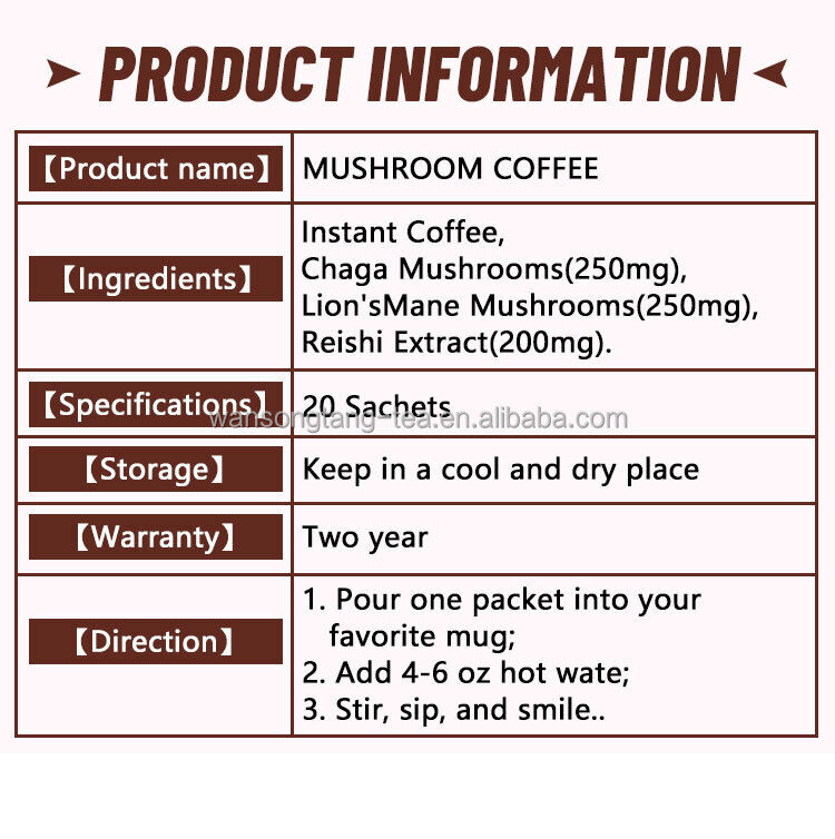 Coffee Tea Espresso Supplies Healthcare Supplement Mushroom Coffee Blend