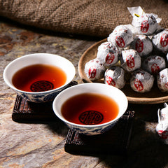 HelloYoung Cooked Tea Black Puerh Tea Premium Puer Tuo Cha Dragon Ball Mini Oyster Yunnan