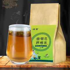 HelloYoung Organic Chinese Herbal Tea Honeysuckle Reed Root Herb Medicine Teabag 5g*30 Bags