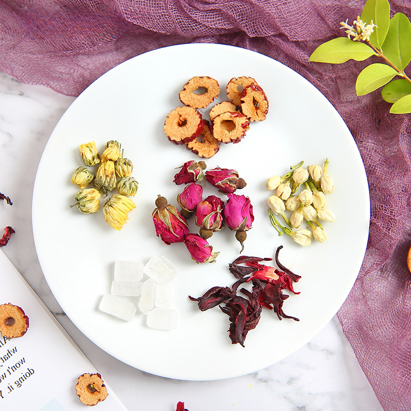 HelloYoung Rose Luoshen Wholesale Flower Tea Chrysanthemum Red Date Sliced Flower Tea
