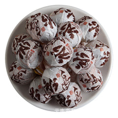 Yunnan Pu'er Tea Icelandic Ripe Dragon Pearl 8g Ripe Tea Thin Slices 500g