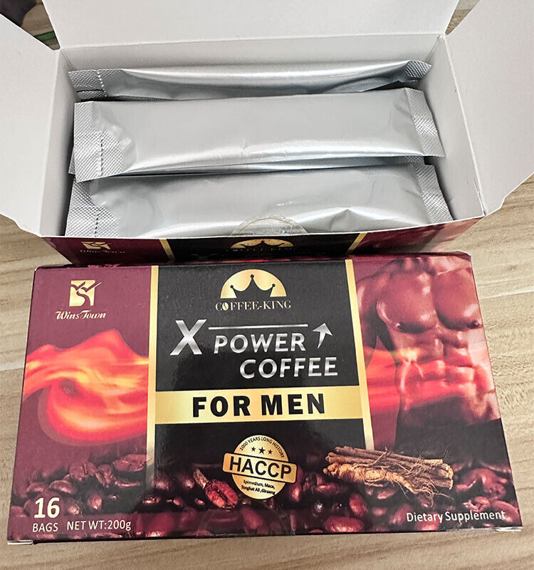 Man X Power Coffee Maca Enlargement Instant Natural Herba Power Coffee 10g*20bag