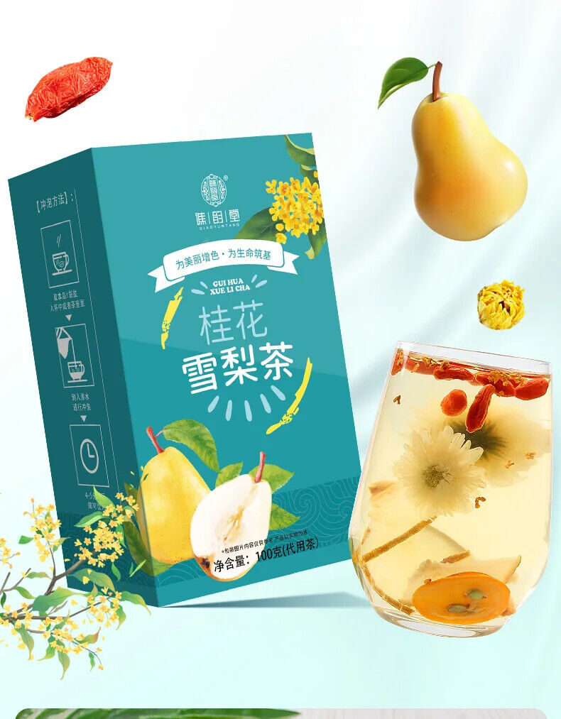 Osmanthus snow pear Tea Healthy Herb Tea Bag 100g/3.52oz