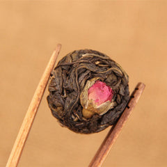 HelloYoungRose herbal tea 500g Chinese handmade puer tea raw Pu er old trees pu'er cha min