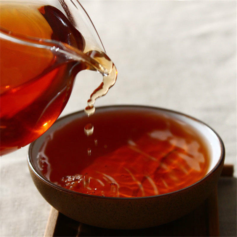 HelloYoungRipe Pu Er Tea 357g Aged Puer Tea Organic Dull-red Ancient Black Pu-erh Tea