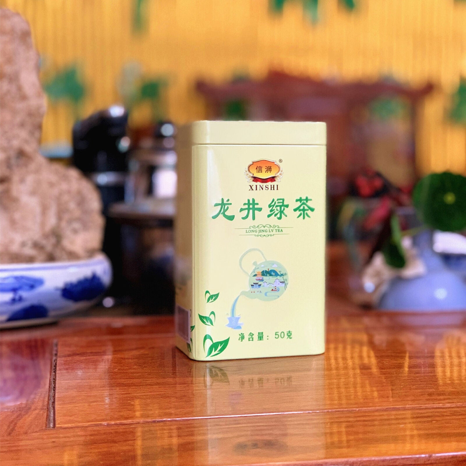 Xinshi Brand Longjing Tea Organic Green Tea 50g New Tea Canned Tea