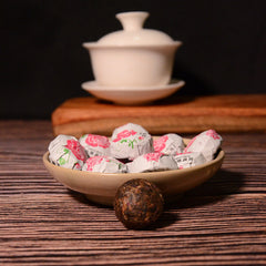 HelloYoung 500g Yunnan Pu'er Tea Leaves Jindian Tea Factory Rose Flavor Small Tuo Tea Ripe
